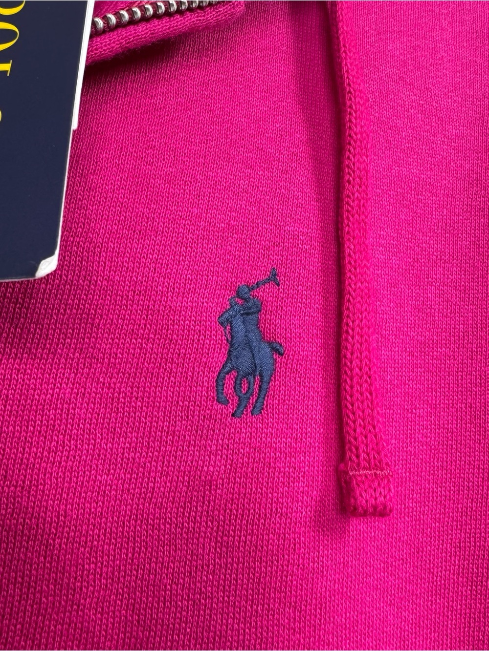 Polo Ralph Lauren Hot Pink Full Zip Hoodie Size XS NWT Preppy Pony Logo Sporty - Picture 7 of 14